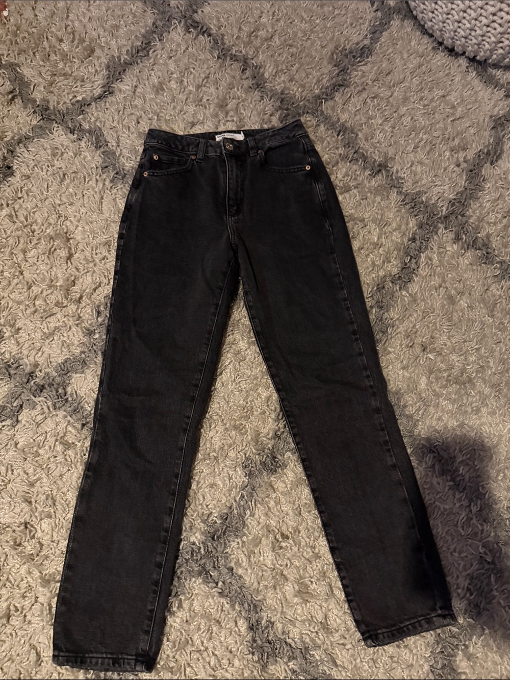 Garage Straight-Leg Black Jeans
